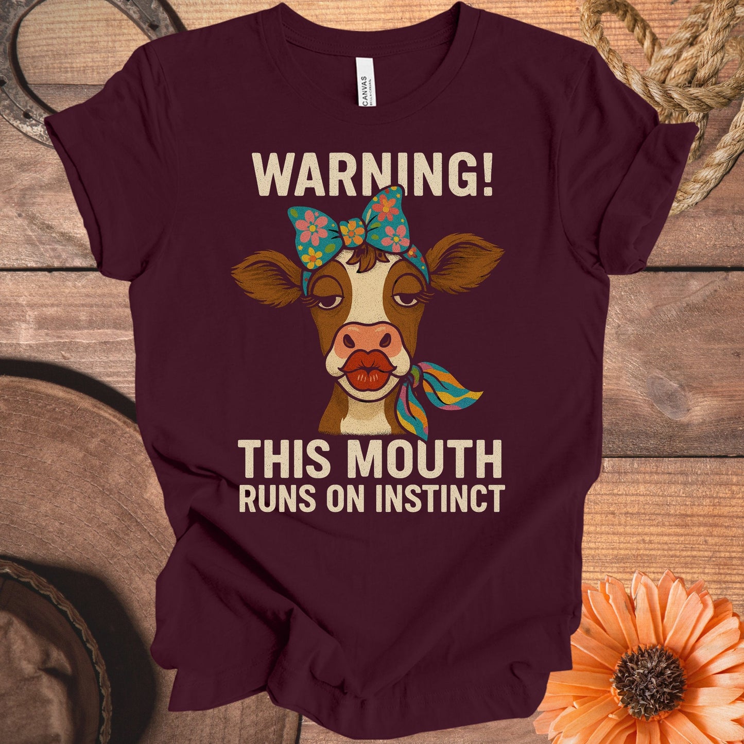 Warning This Mouth Runs On Instinct T-shirt product