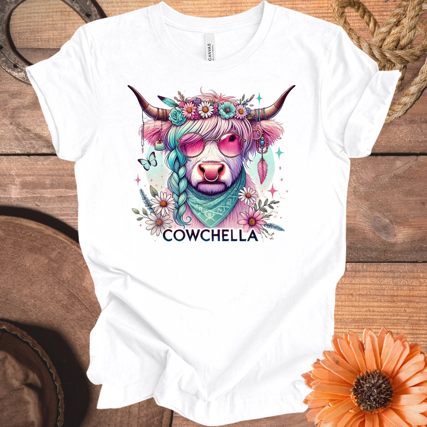 Cute Cowchella Graphic Tee Women T-Shirt Festival product