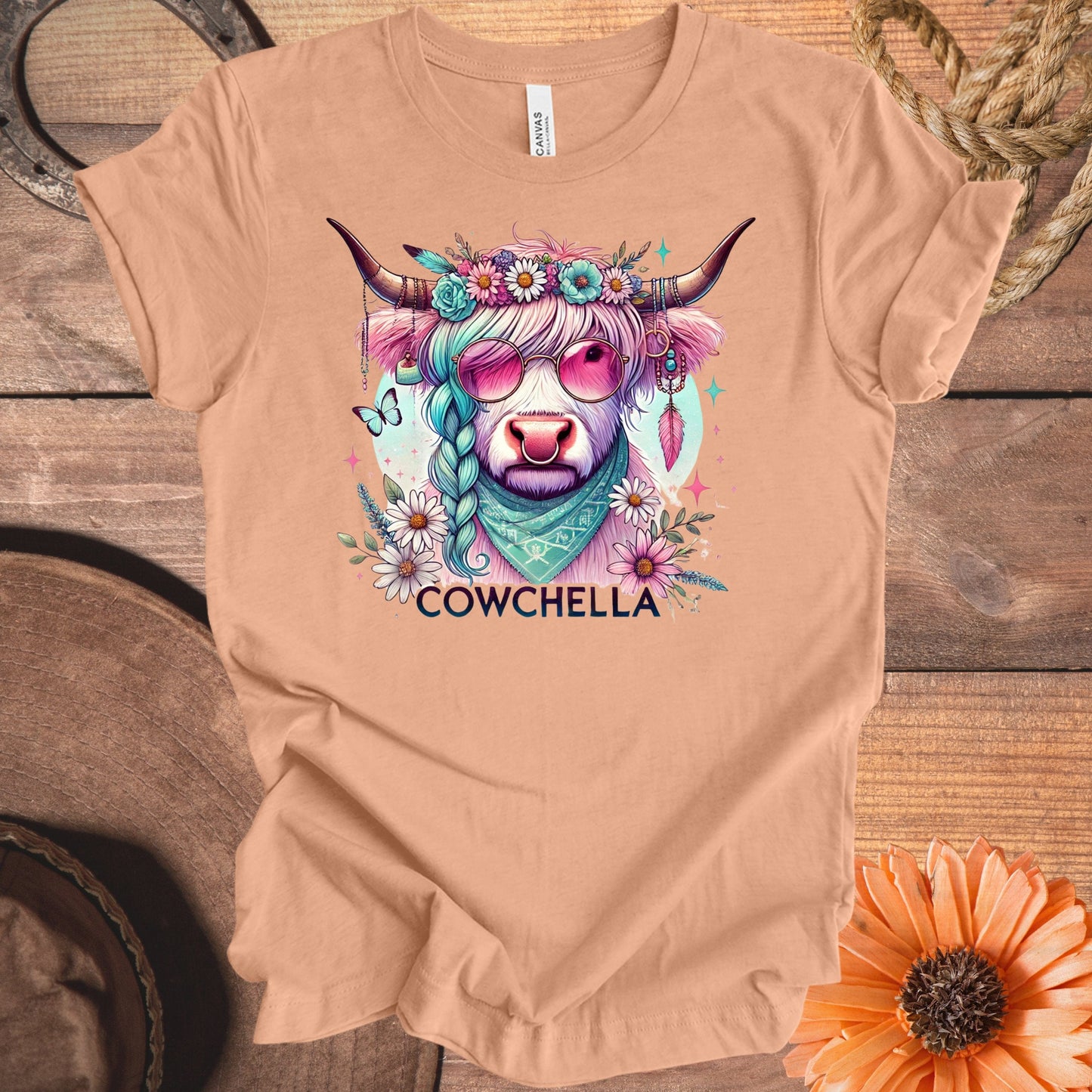 Stylish Cowchella Themed Graphic Tee product