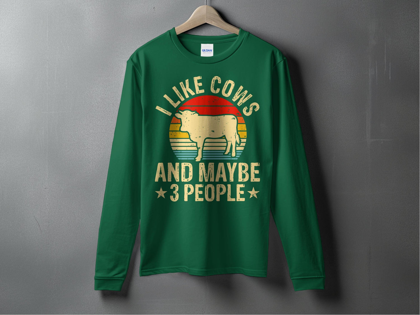 I Like Cows And Maybe 3 People Long Sleeve Shirt product