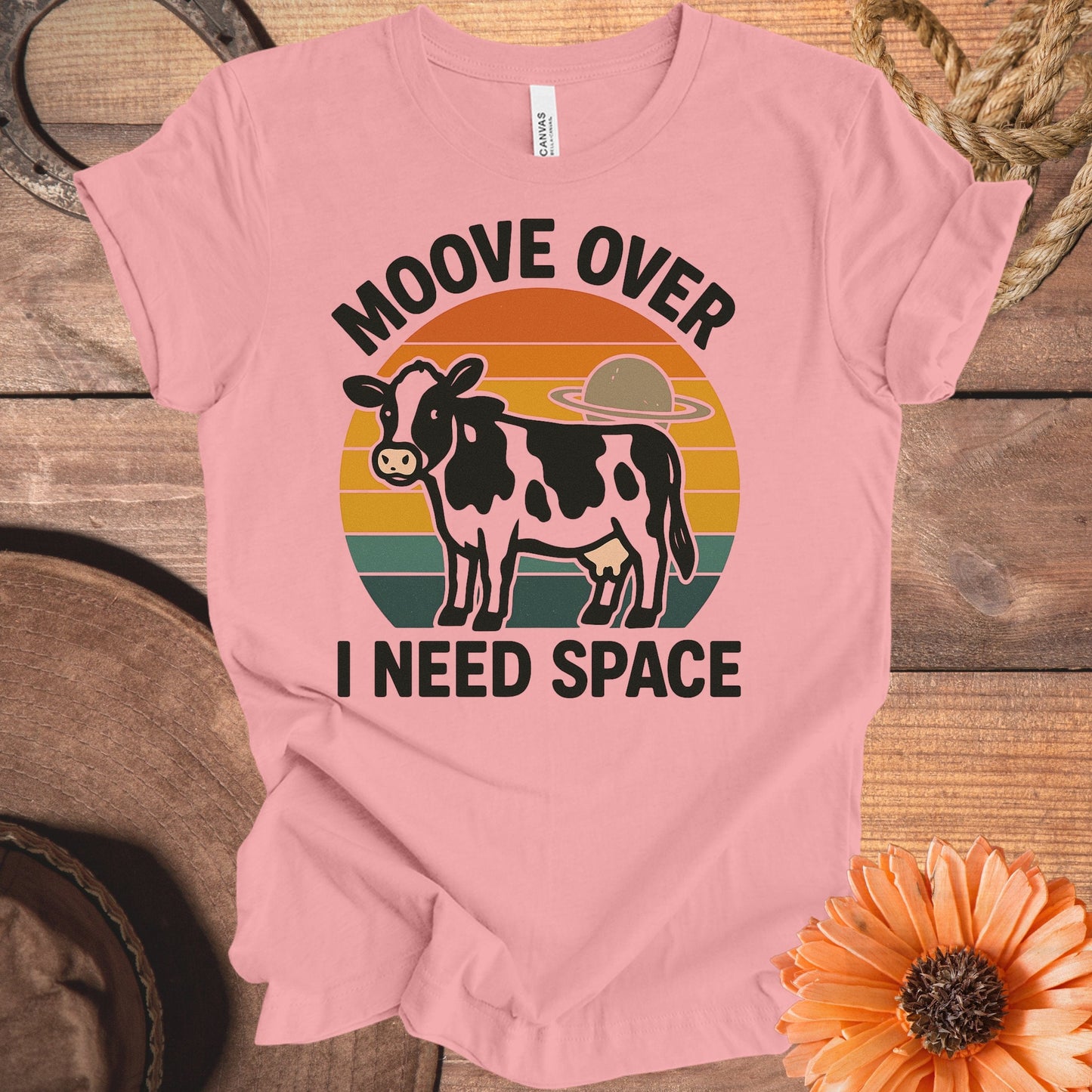 Moove Over I Need Space Cow Themed Funny Shirt product
