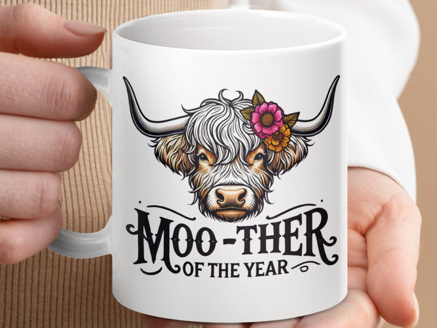 Moo-Ther of the Year Highland Cow Mug product