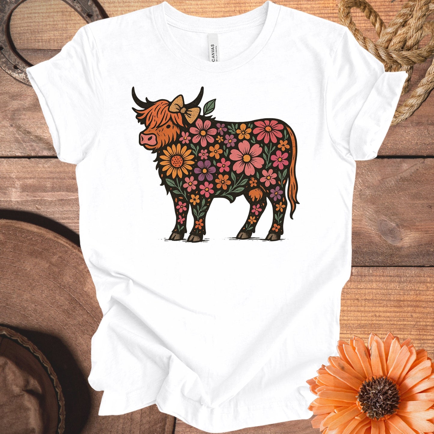 Floral Highland Cow Graphic Animal Print product