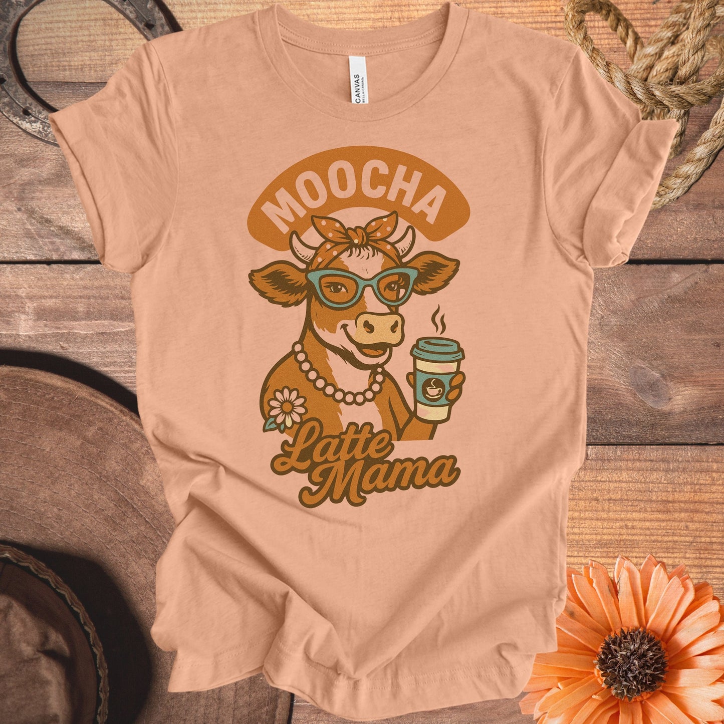 Moocha Latte Mama Funny Graphic Print T-Shirt product