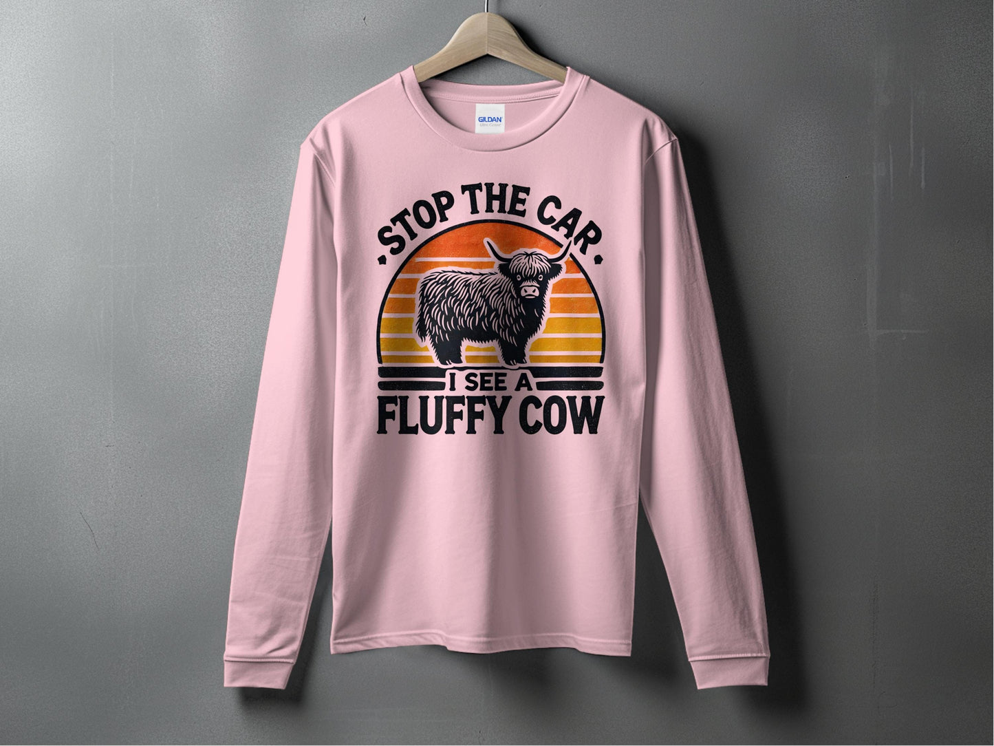 Stop The Car See A Fluffy Cow Long Sleeve Shirt product type