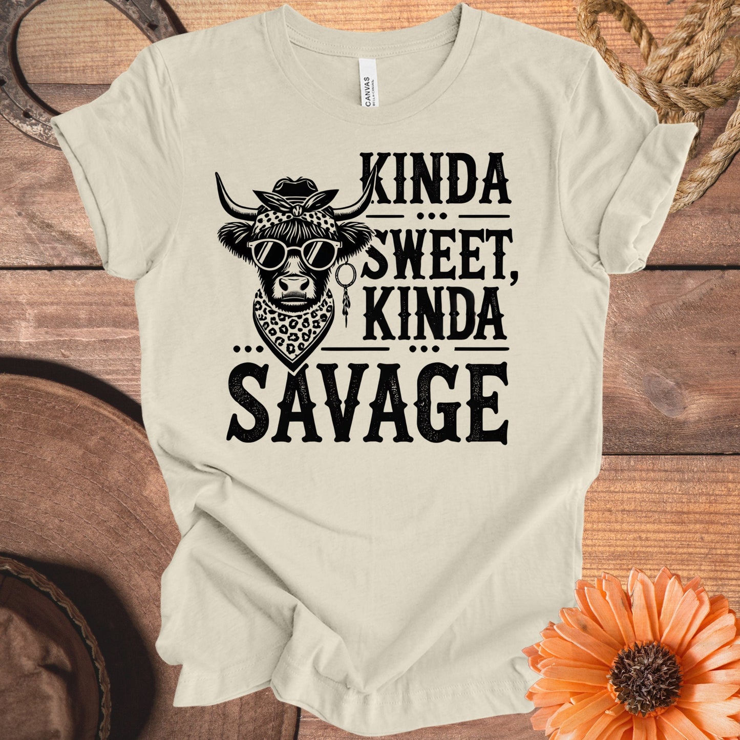 Kinda Sweet Kinda Savage Funny Graphic Tee product