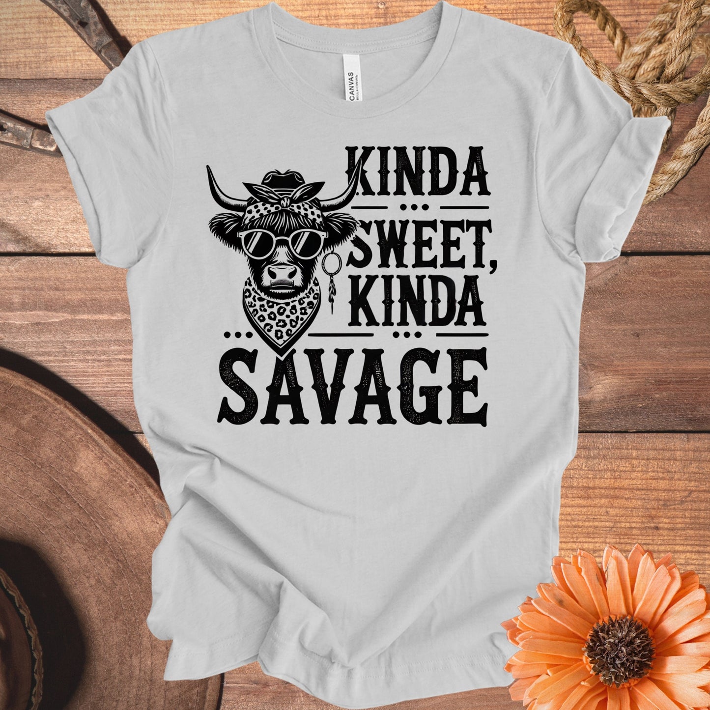 Kinda Sweet Kinda Savage Cowboy Graphic Tee product