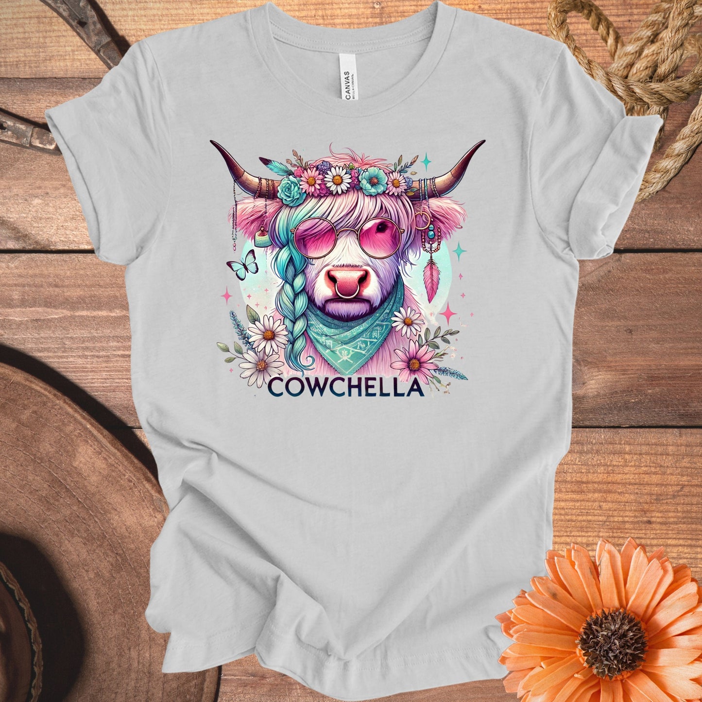 Stylish Cowchella Graphic Tee Shirt product