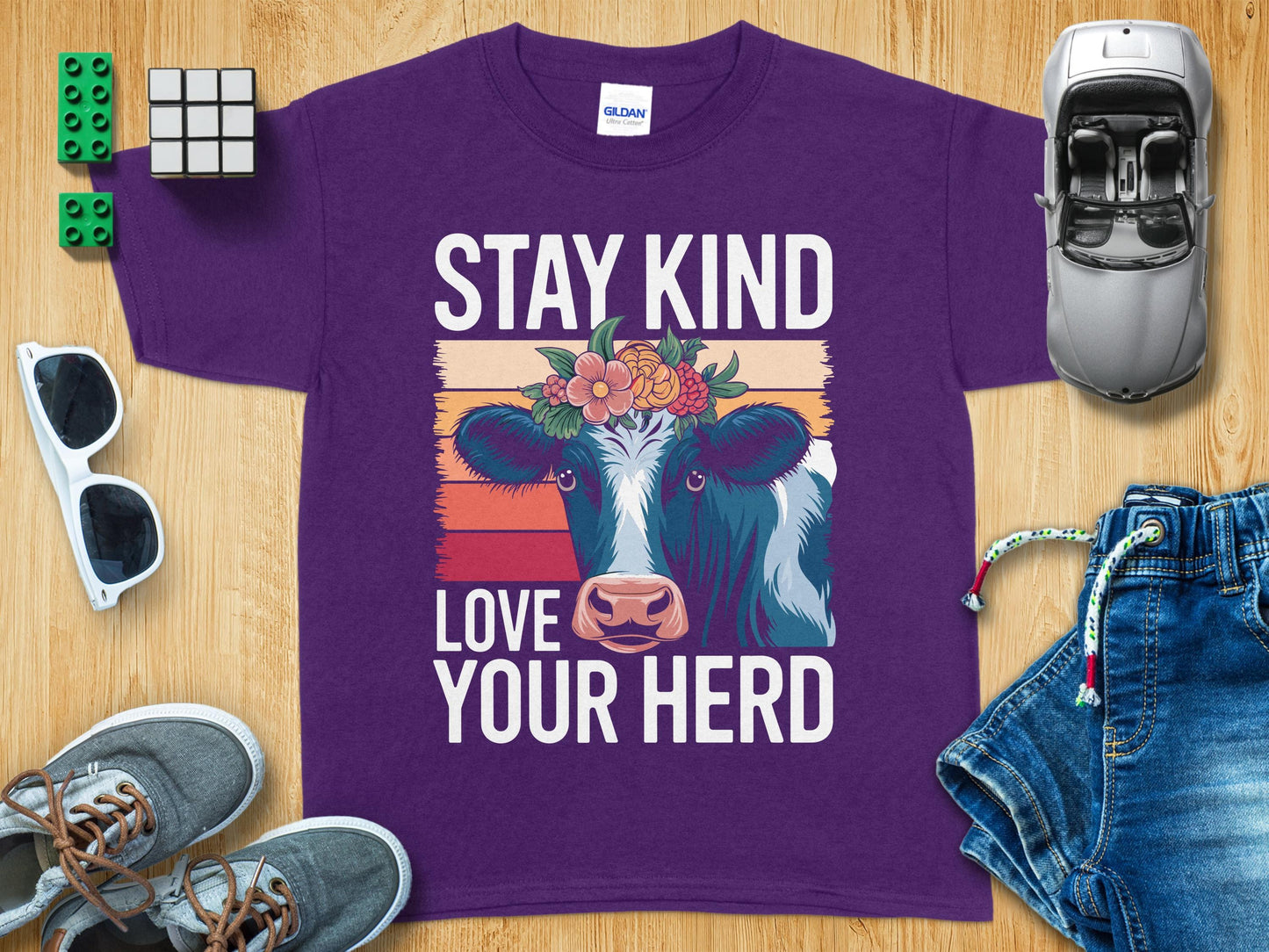 Stay Kind Love Your Herd Graphic Print T-Shirt product