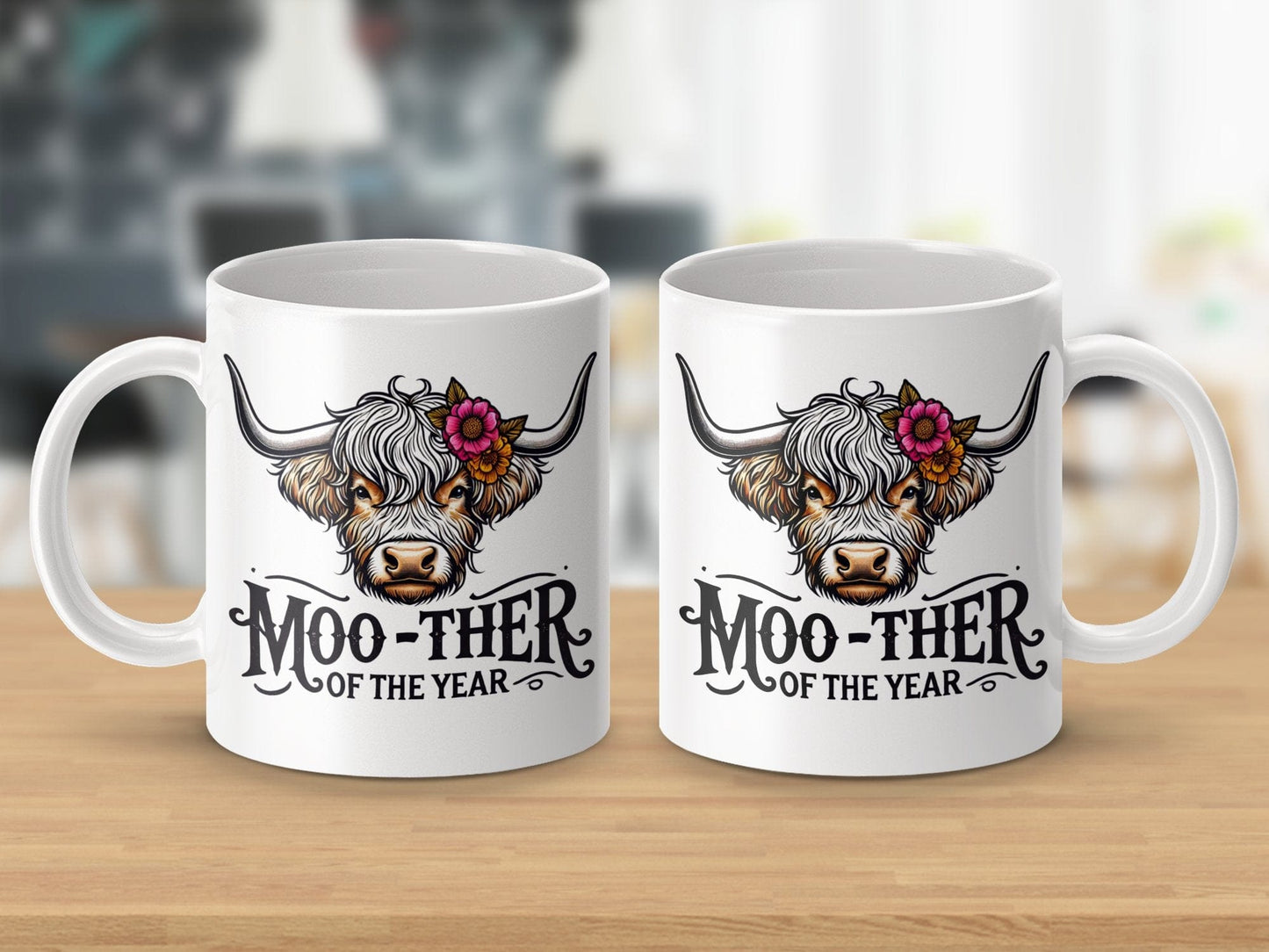 Moo-Ther of the Year Highland Cow Design Mug product