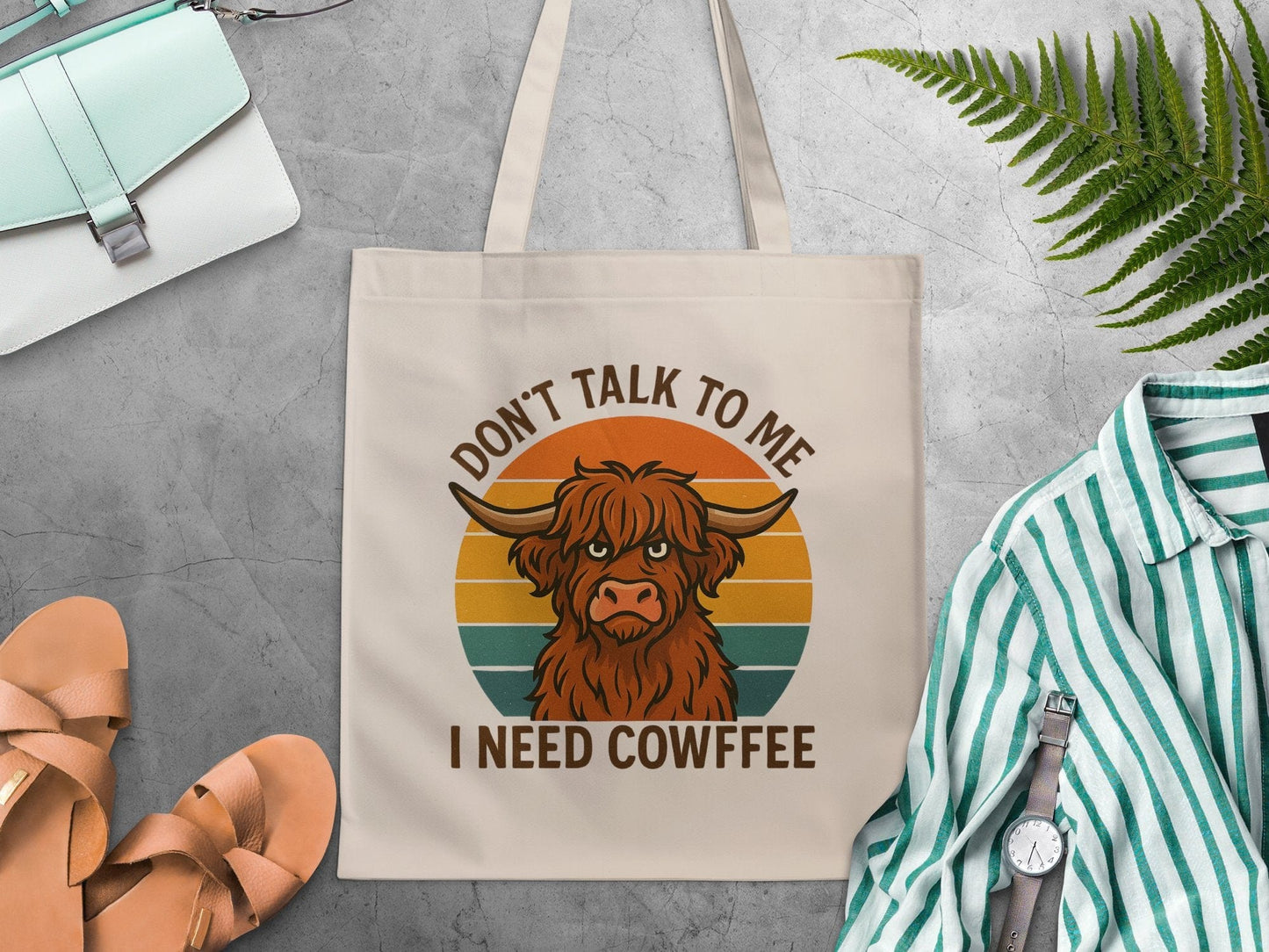 Don't Talk to Me I Need Cowffee Graphic Bag product
