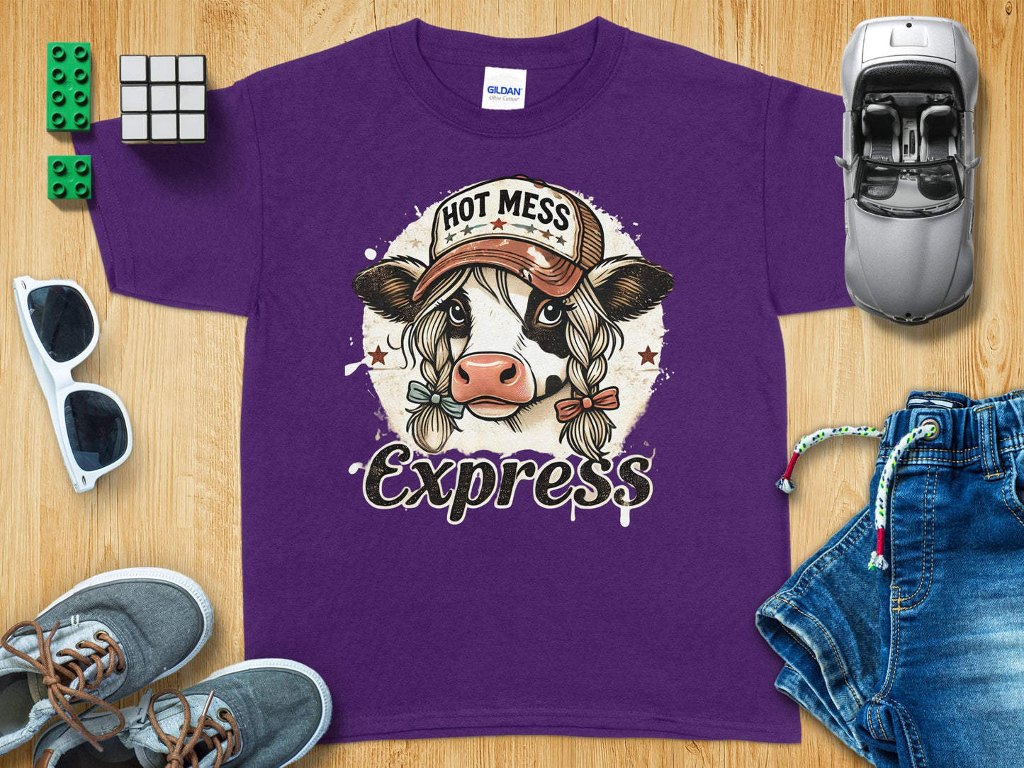 Hot Mess Express Cow Graphic T-Shirt product