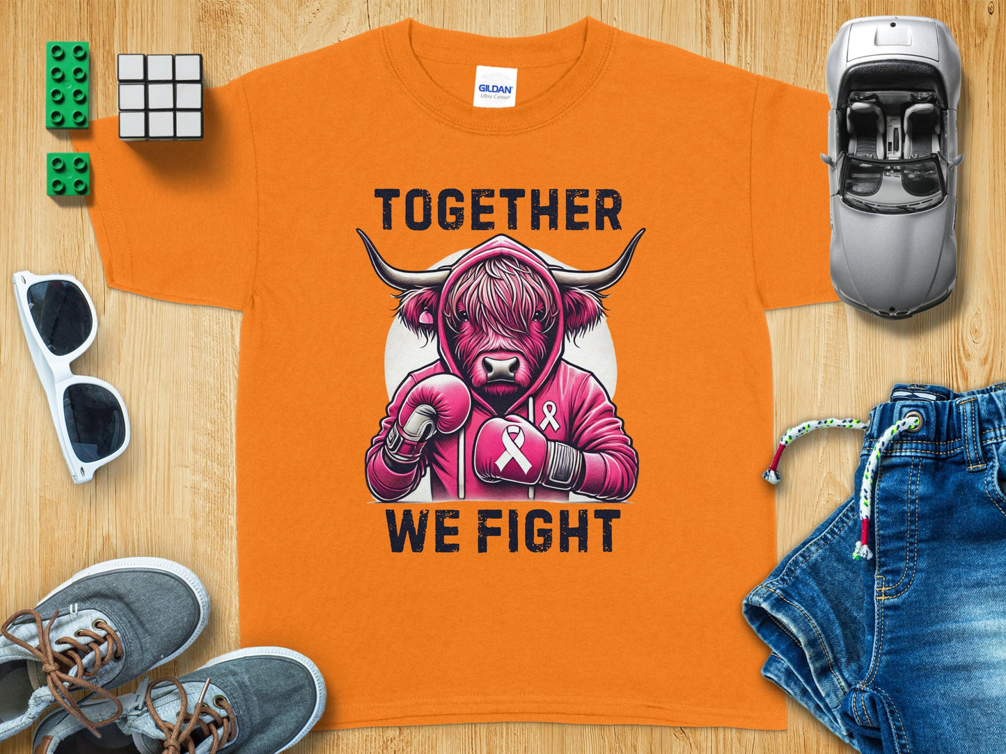 Together We Fight Boxing Bull Graphic T-shirt product