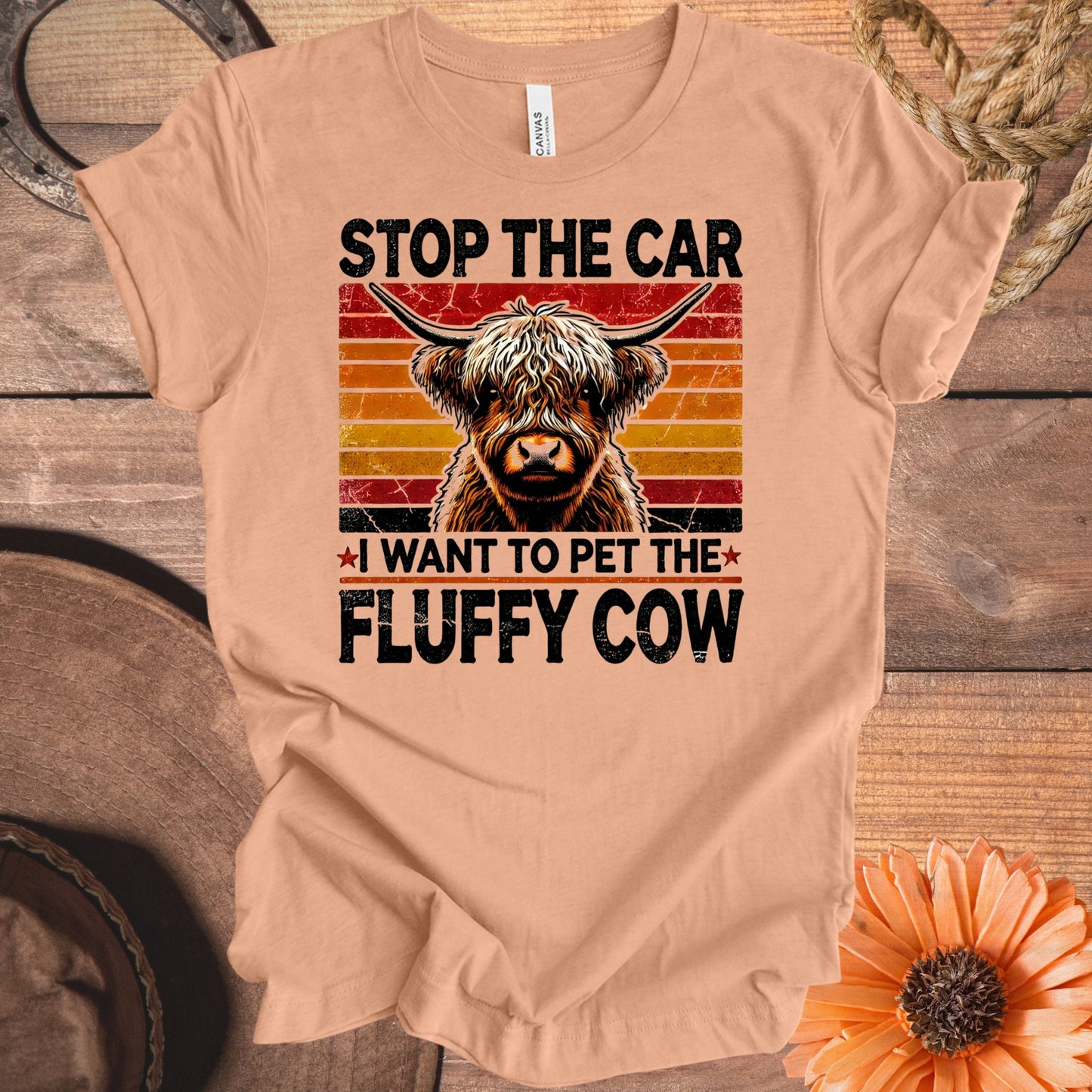 Stop the Car Pet the Fluffy Cow Graphic Tee product