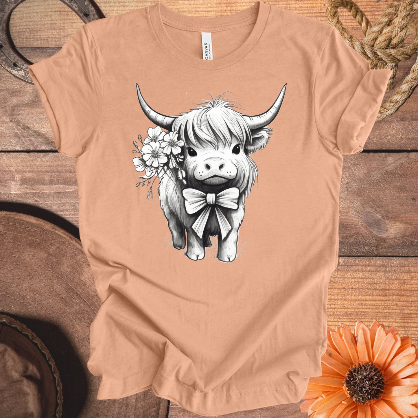 Charming High-Land Cow Graphic T-Shirt product