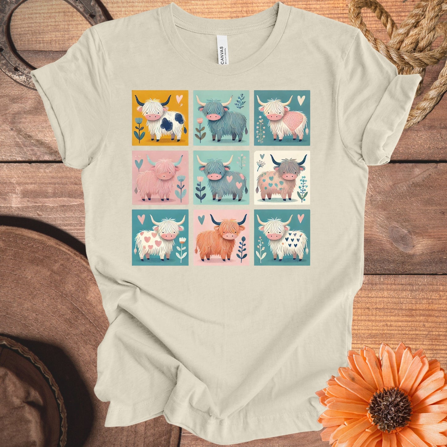 Cute Colorful Cow Prints Graphic Tee Shirt product