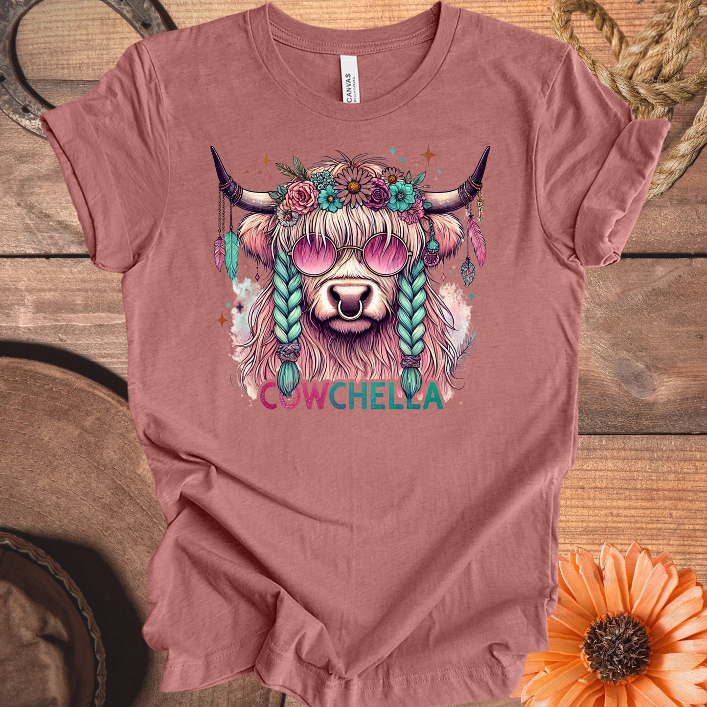 Cute Cowchella Themed Graphic T-Shirt product