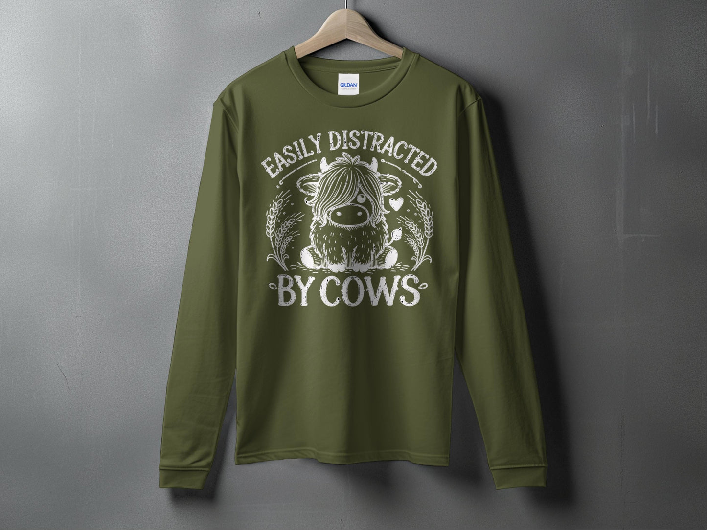 Easily Distracted by Cows Long Sleeve Shirt product type