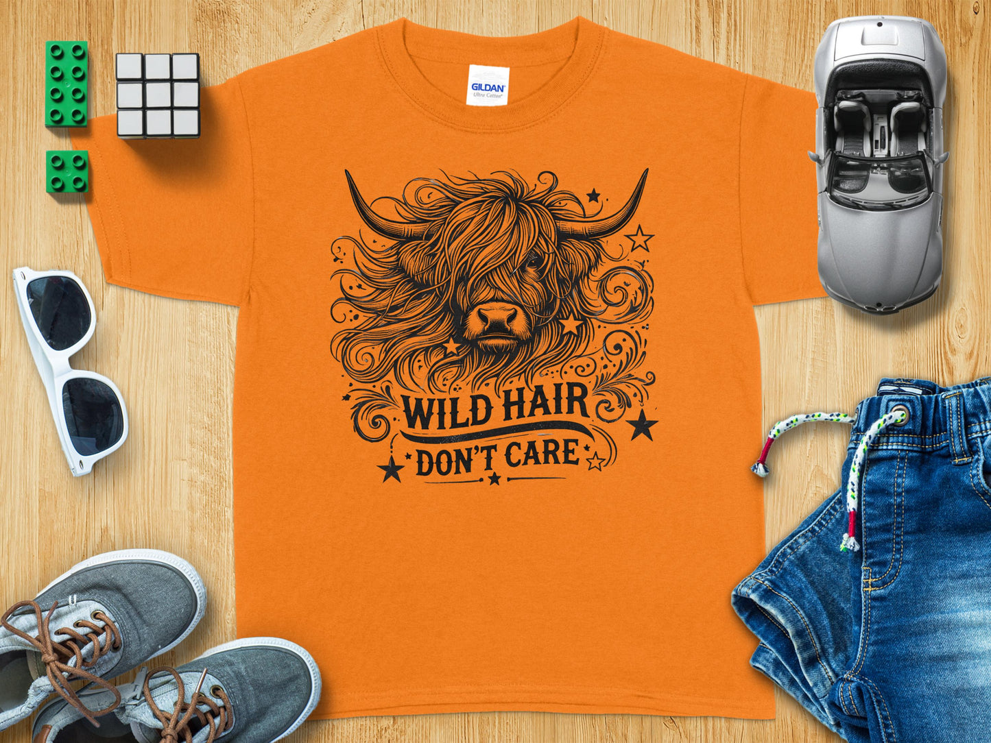 Wild Hair Don't Care Graphic Tee Shirt product