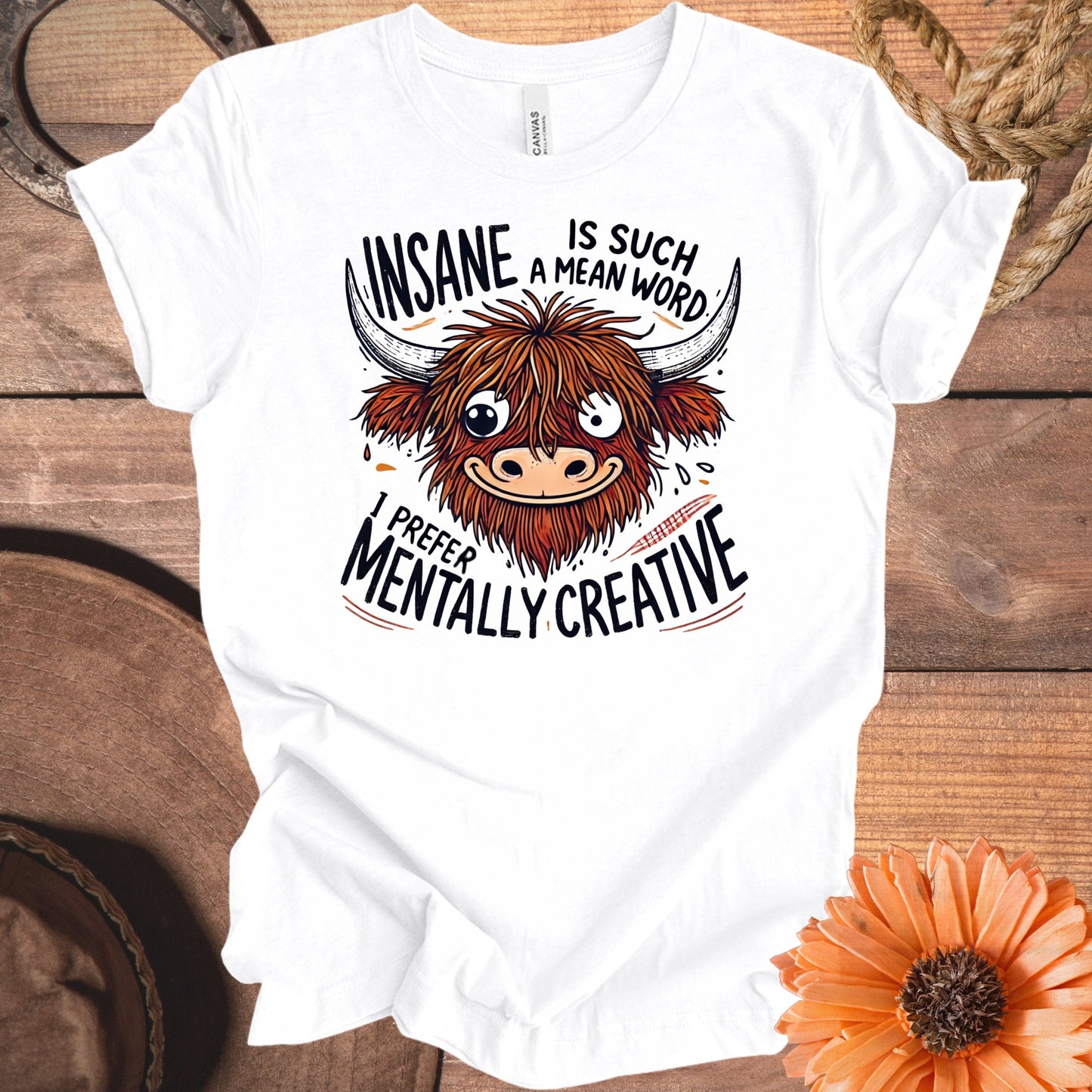 Mentally Creative Insane Mean Word Design T-Shirt product