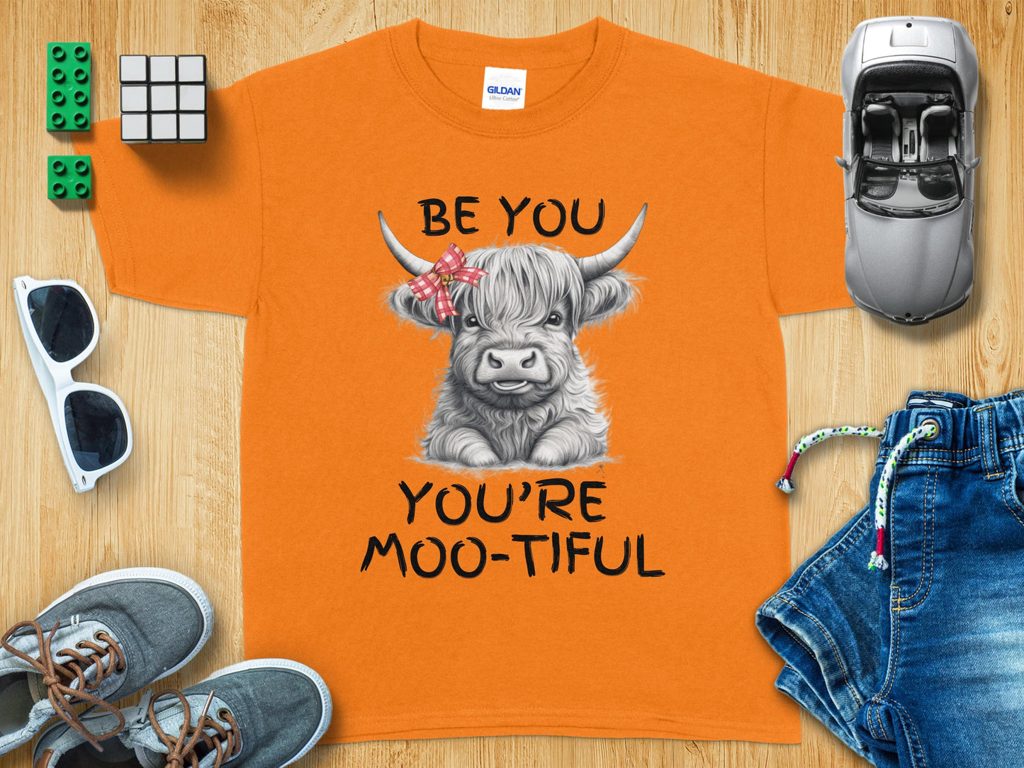 Be You You're Moo-tiful Highland Cow Print Shirt product