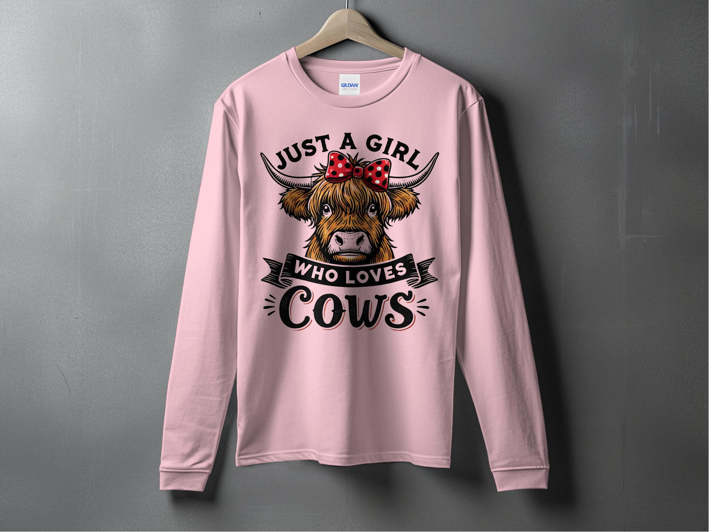 Just A Girl Who Loves Cows Long Sleeve Shirt product