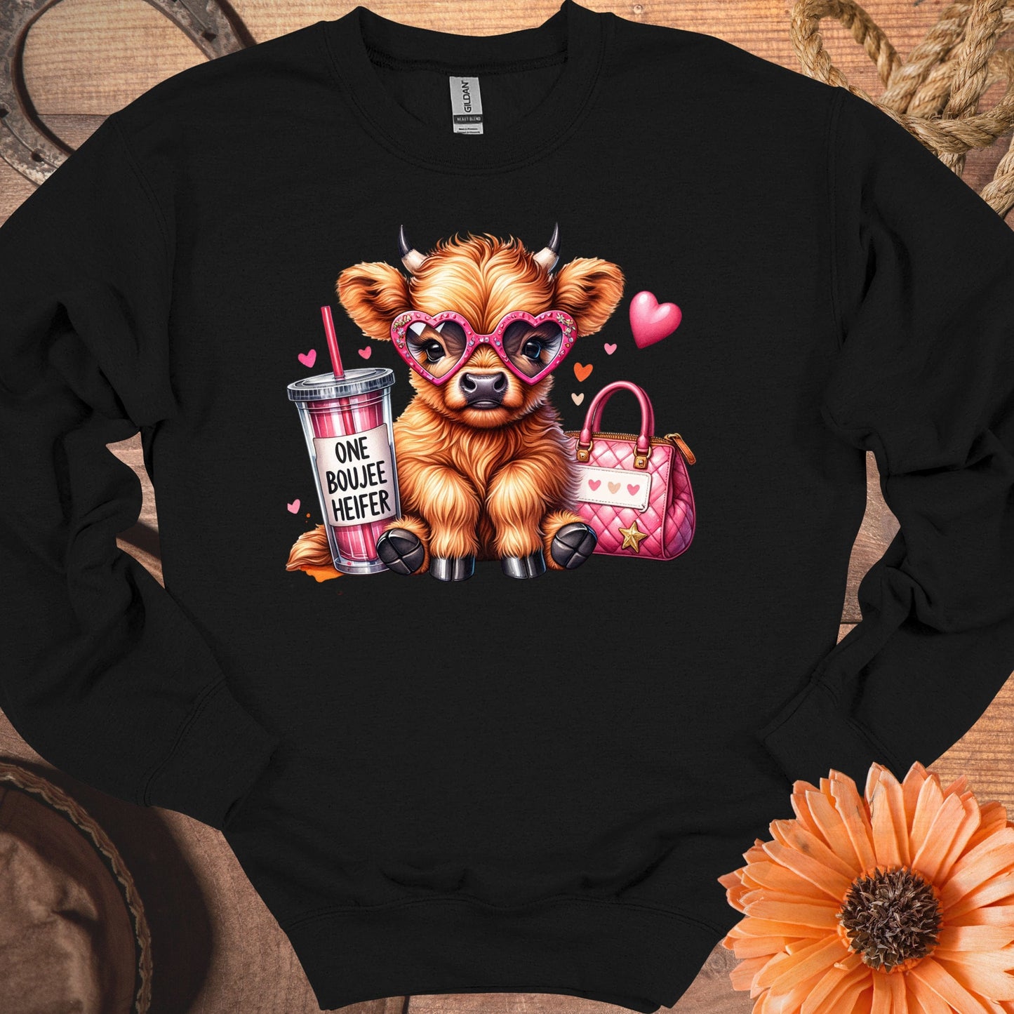 Adorable Cow with Hearts Cute Animal Lovers product type