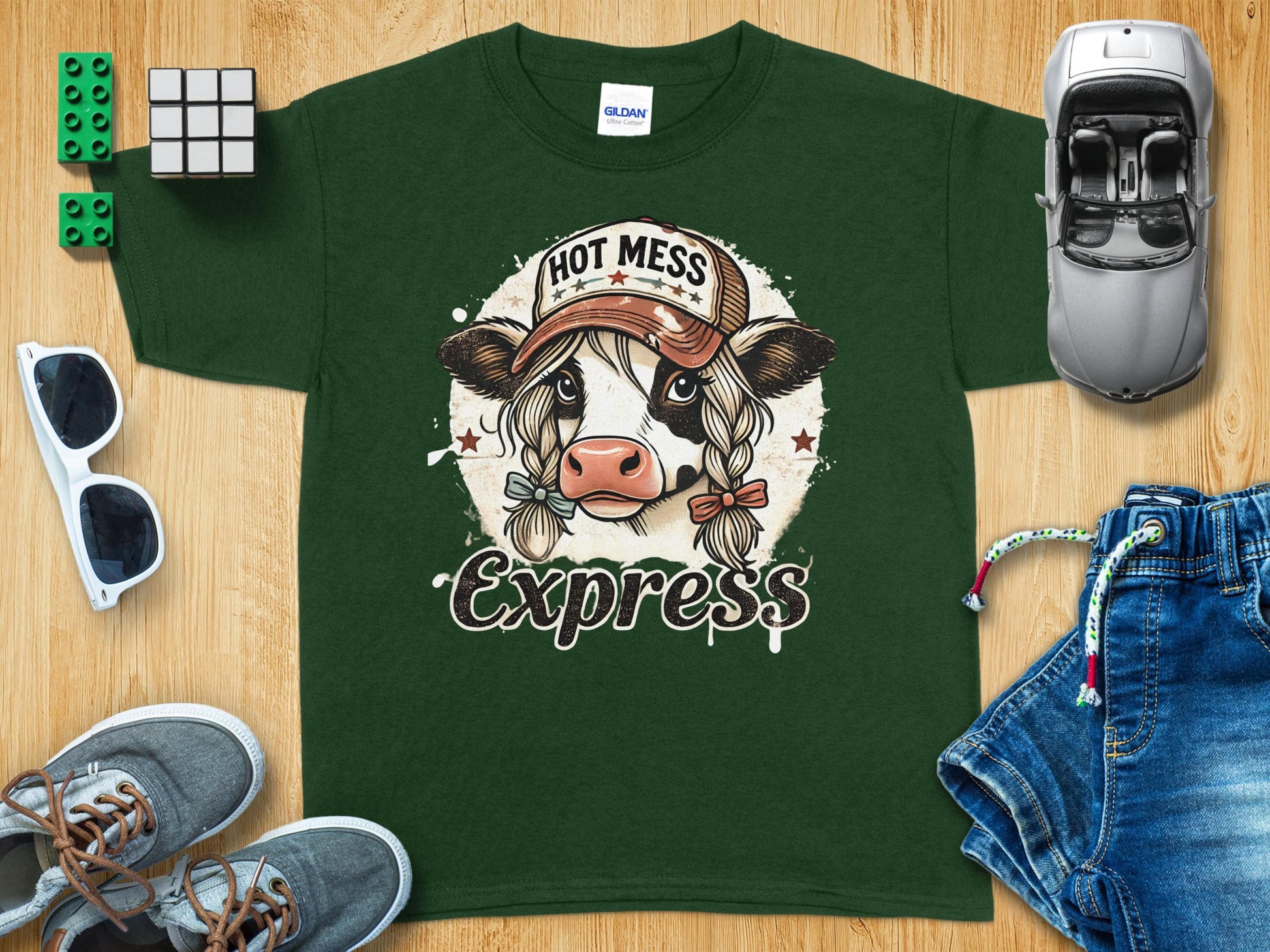 Hot Mess Express Funny Cow Graphic T-Shirt product type