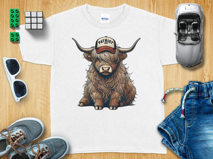Patriotic Highland Cow Graphic Shirt product