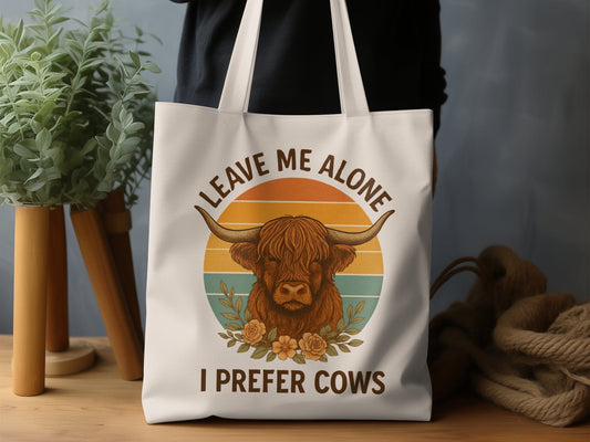Leave Me Alone I Prefer Cows Tote Bag product type