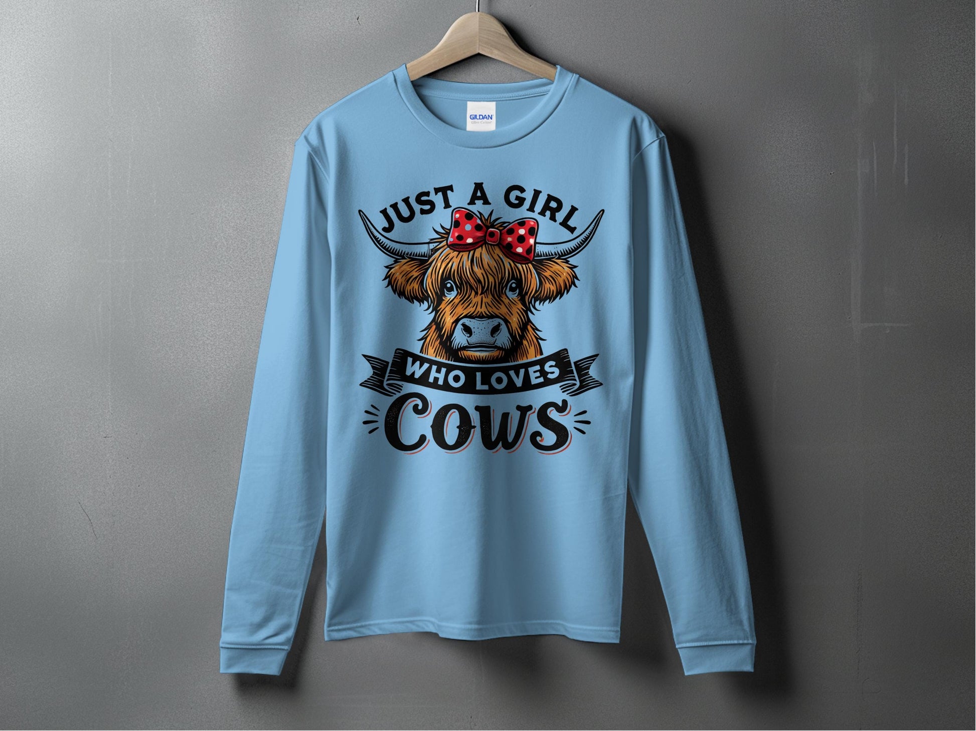 Just a Girl Who Loves Cows Long Sleeve Shirt product