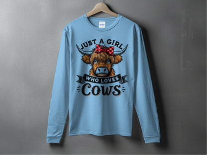 Just a Girl Who Loves Cows Long Sleeve Shirt product