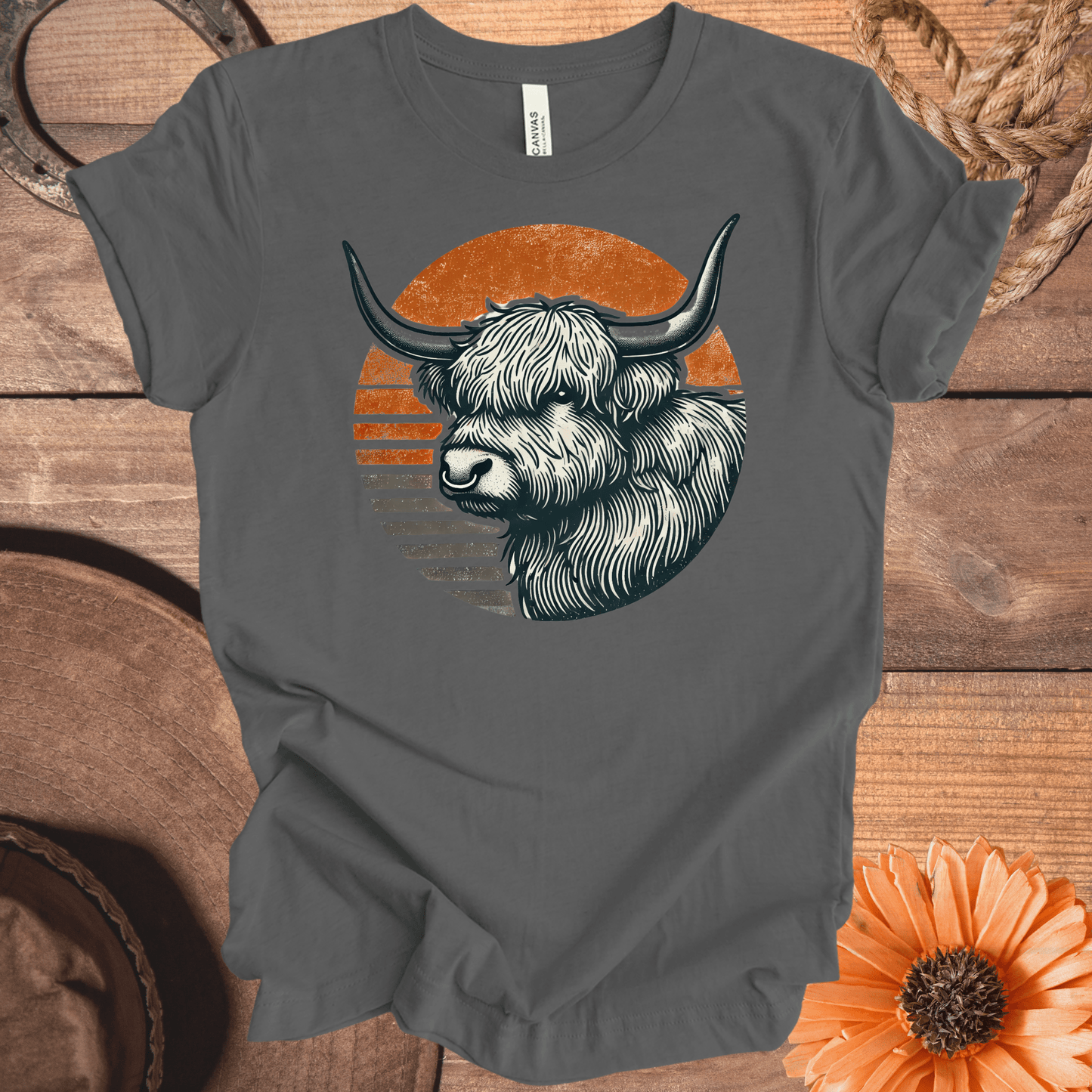 Rustic Highland Cow T-Shirt