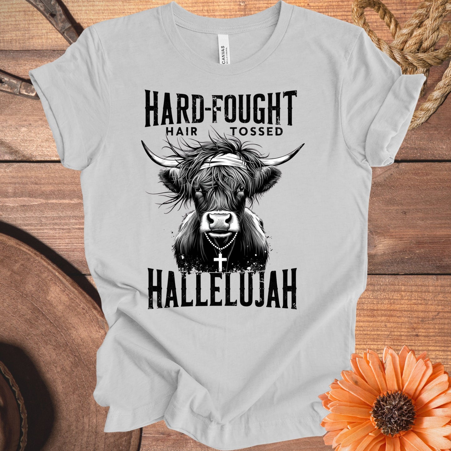 Hard-Fought Hair Tossed Hallelujah T-Shirt product