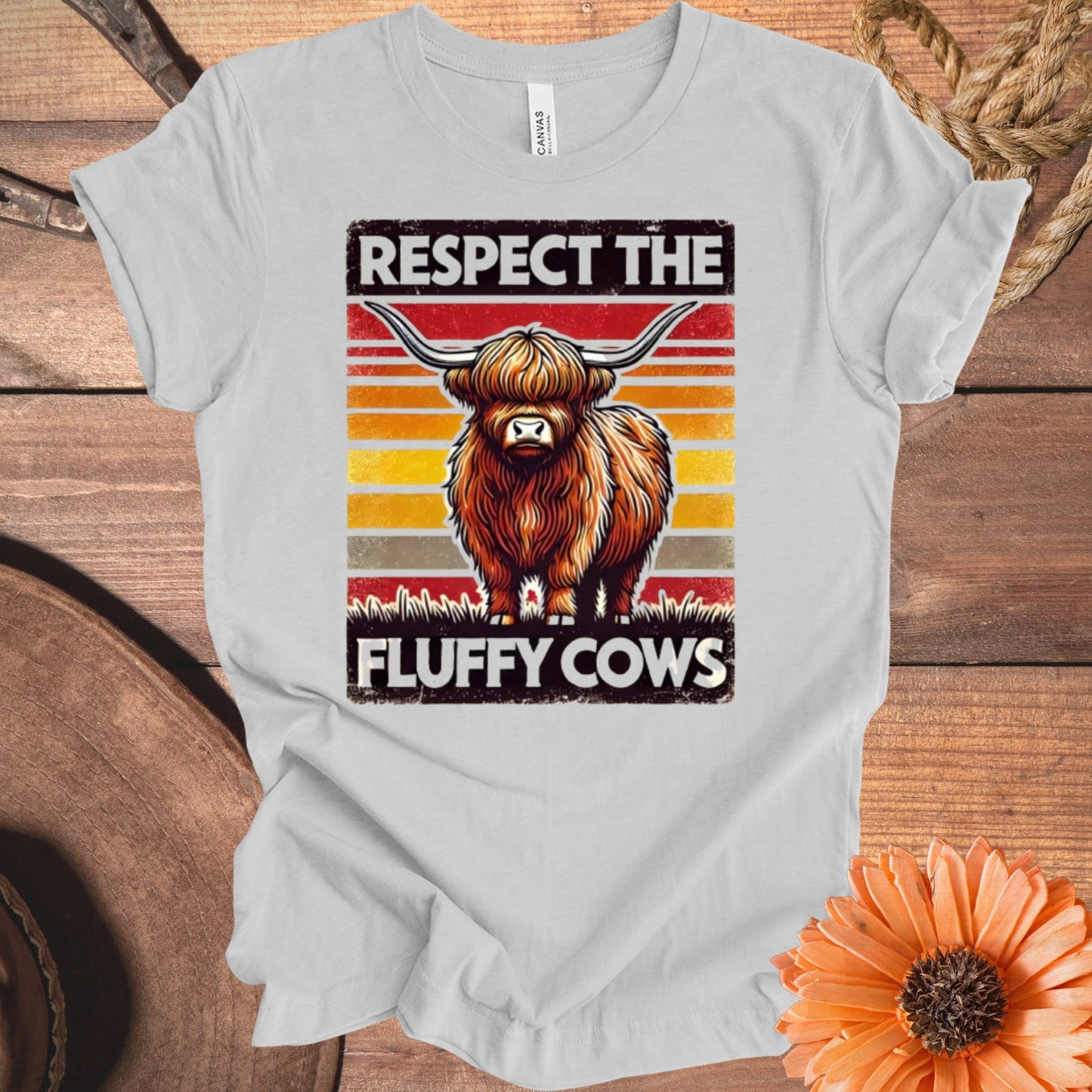 Respect The Fluffy Cows Graphic Tee Shirt product type