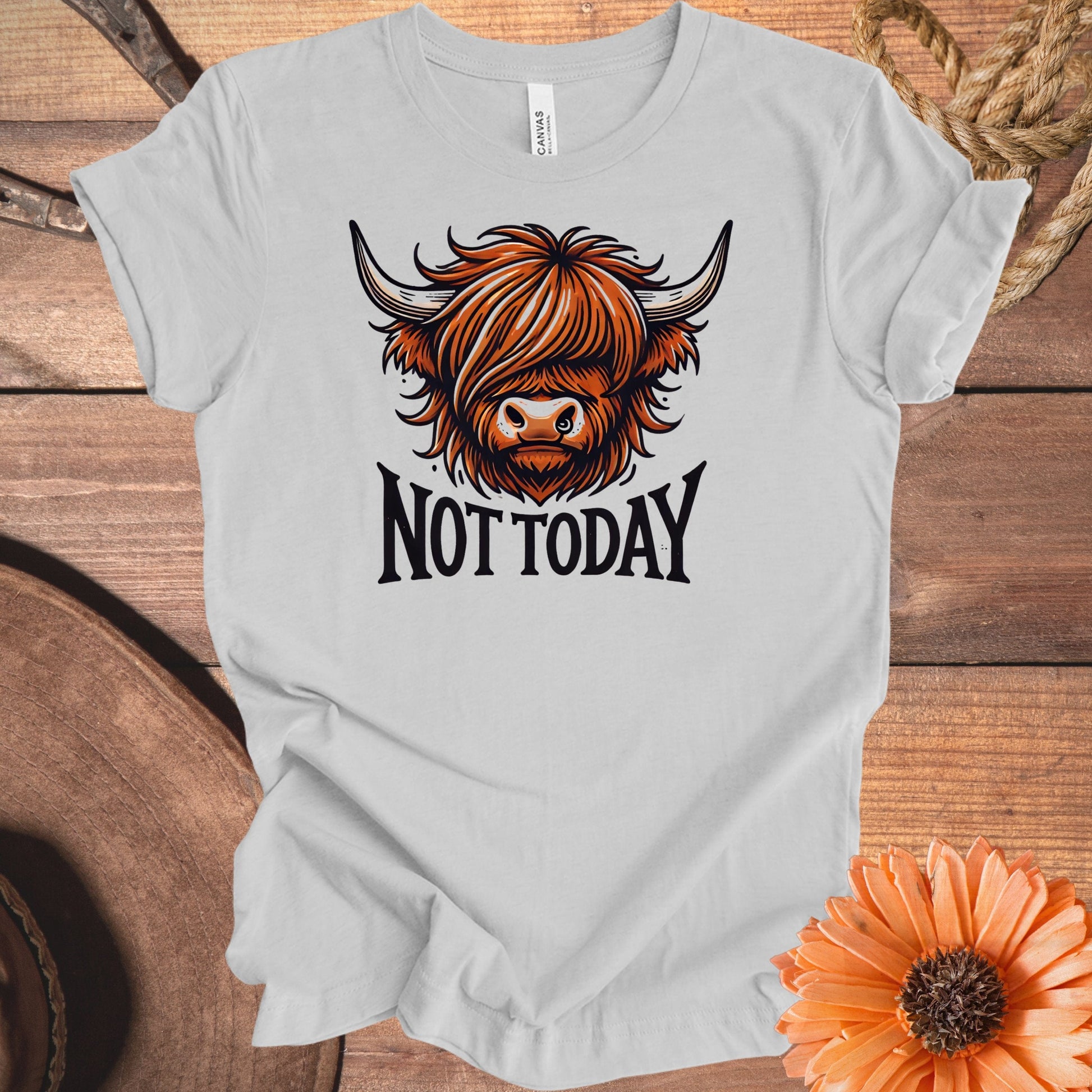 Not Today Highland Cow Graphic Tee Shirt product
