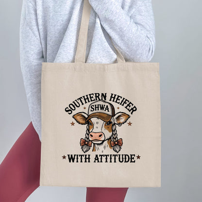 Southern Heifer with Attitude SHWA tote bag product type