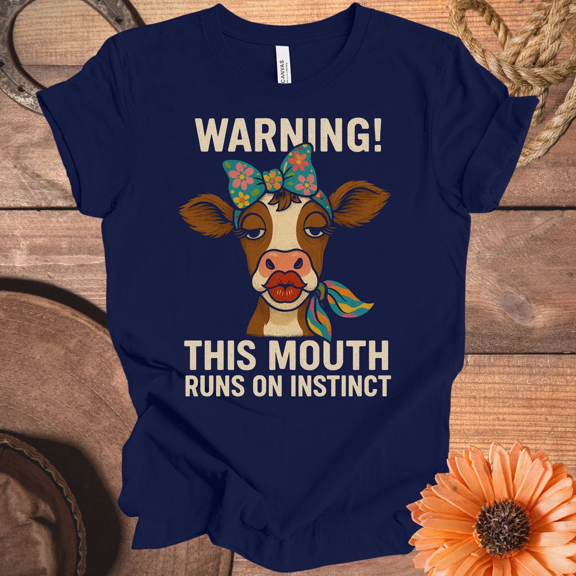 Warning This Mouth Runs On Instinct Funny T-shirt product