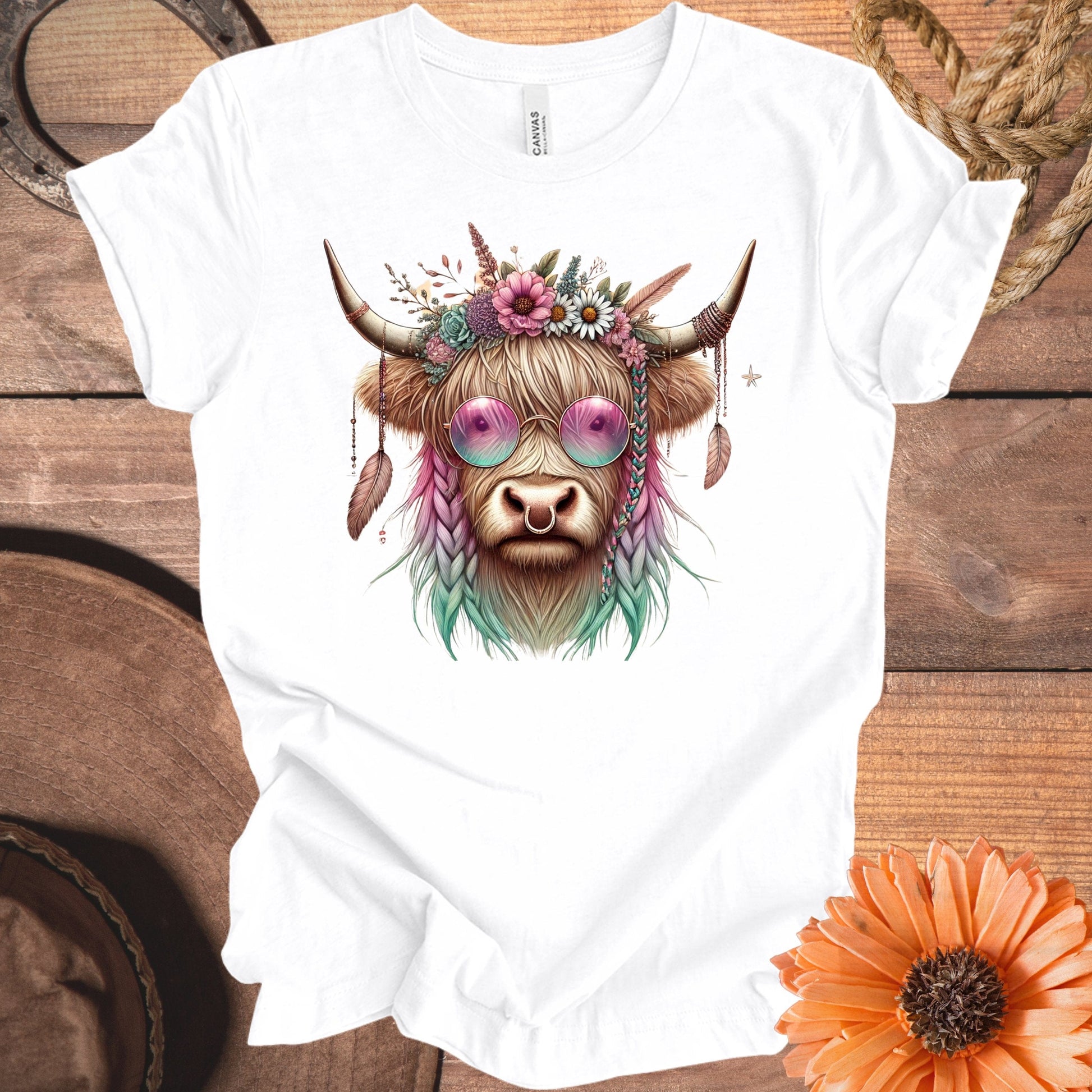 Cute Highland Cow Graphic Design Shirt product type