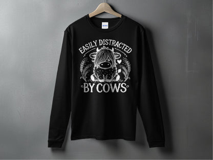 Easily Distracted By Cows Long Sleeve Shirt product