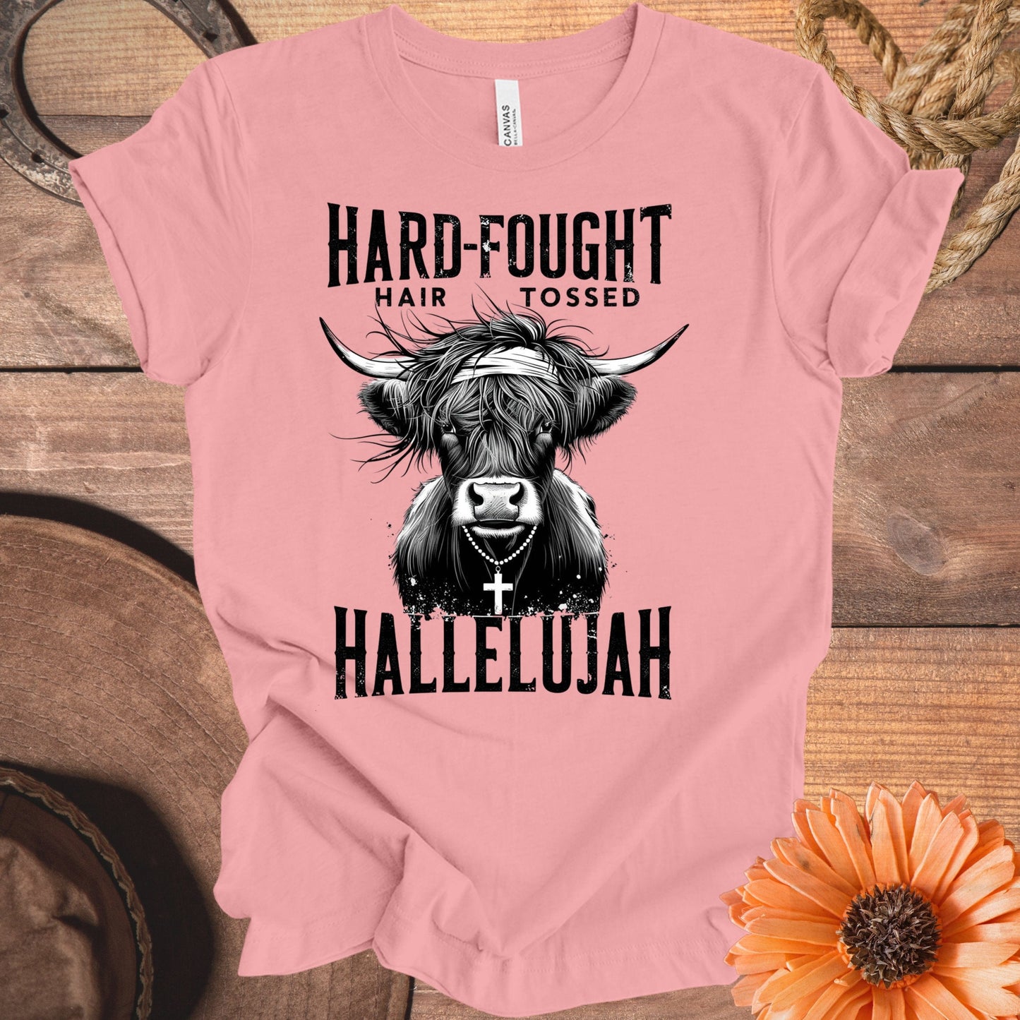 Hard-Fought Hair Tossed Hallelujah T-Shirt product