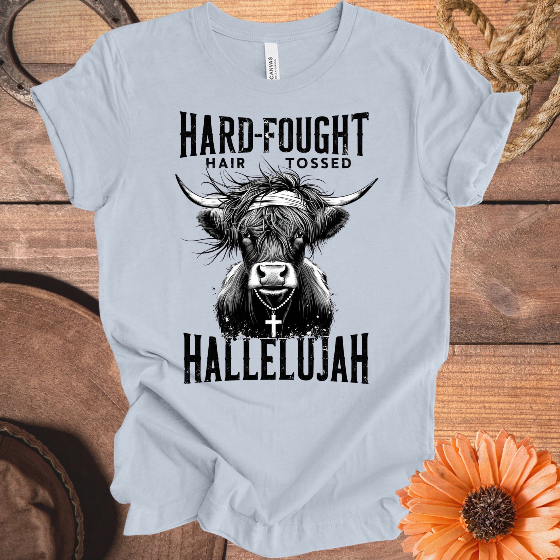Hard-Fought Hair Tossed Hallelujah T-Shirt product type