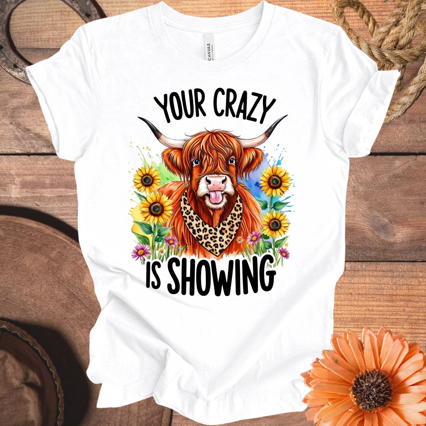 Your Crazy is Showing Highland Cow Graphic Shirt product
