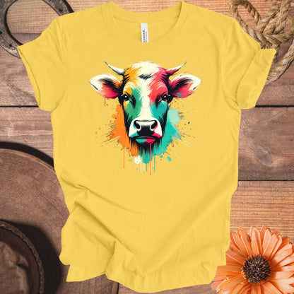Colorful Cow Graphic Tee Shirt product type