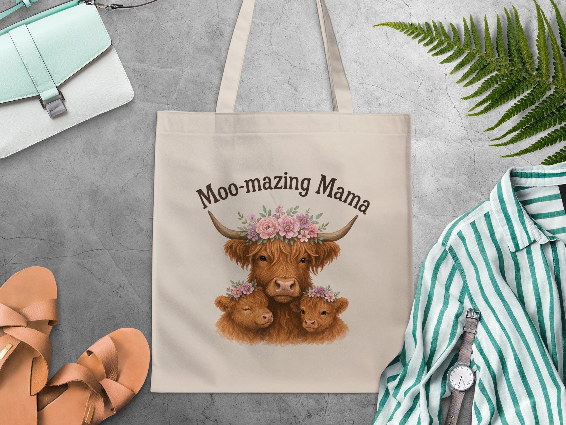 Moo-mazing Mama Graphic Print Tote Bag Product type