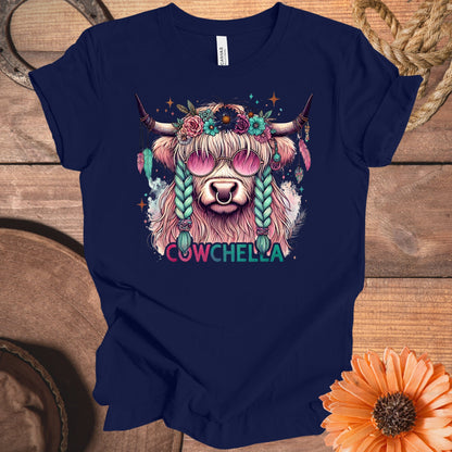 Cowchella Highland Cow Graphic Printed Shirt product