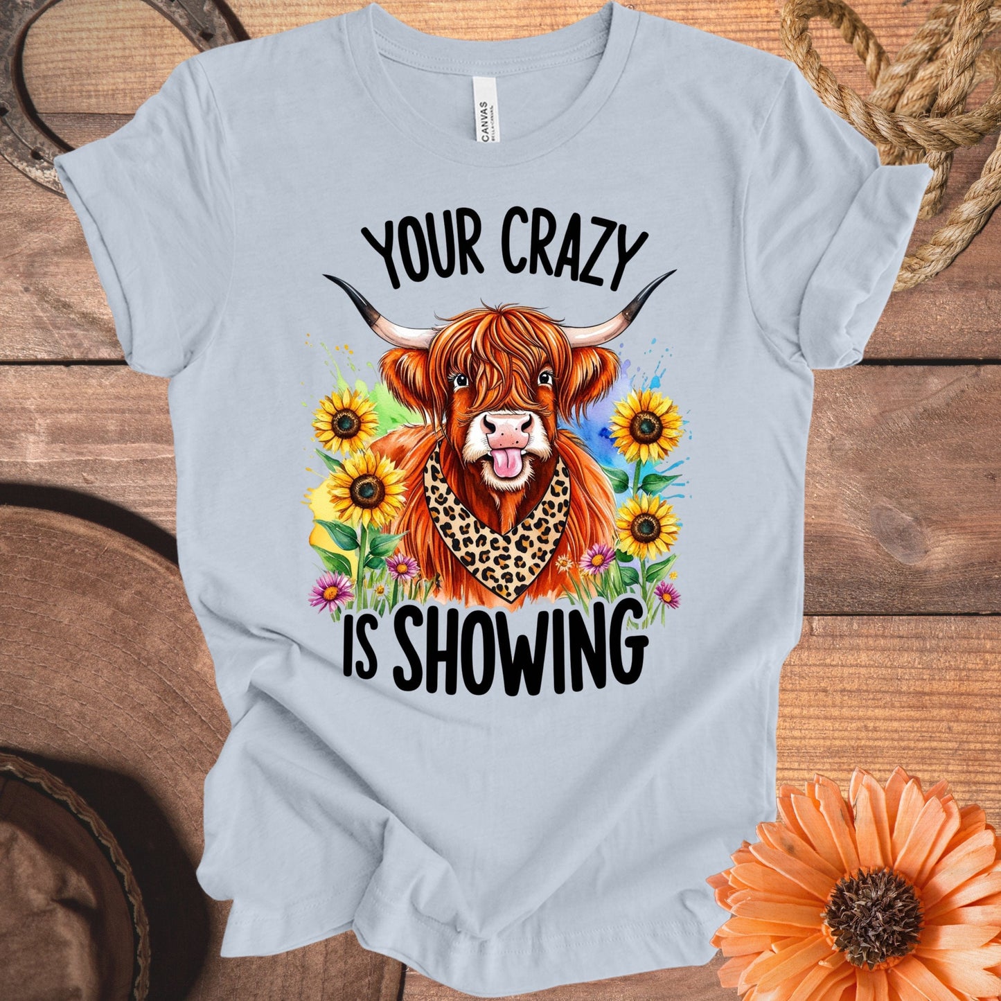 Your Crazy is Showing Highland Cow Graphic Shirt product