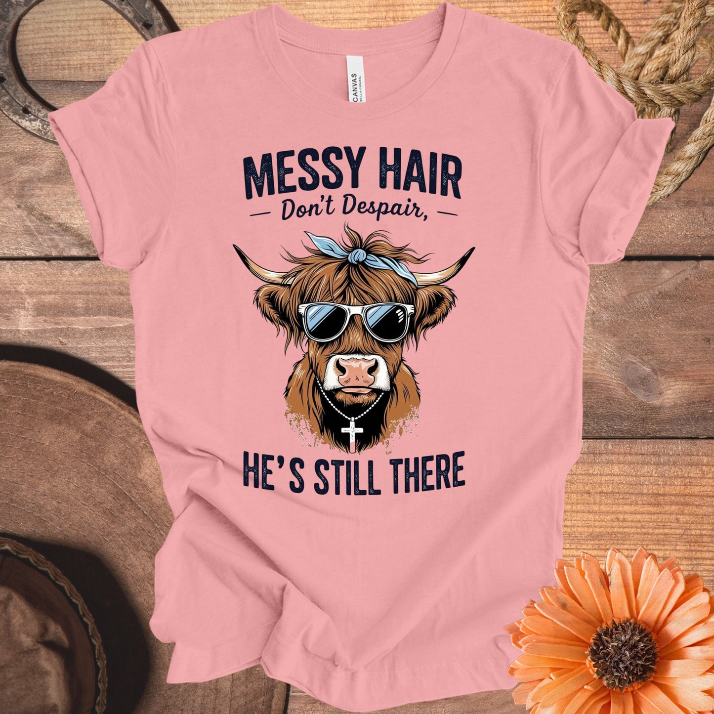 Messy Hair Don't Despair T-Shirt trendy graphic product