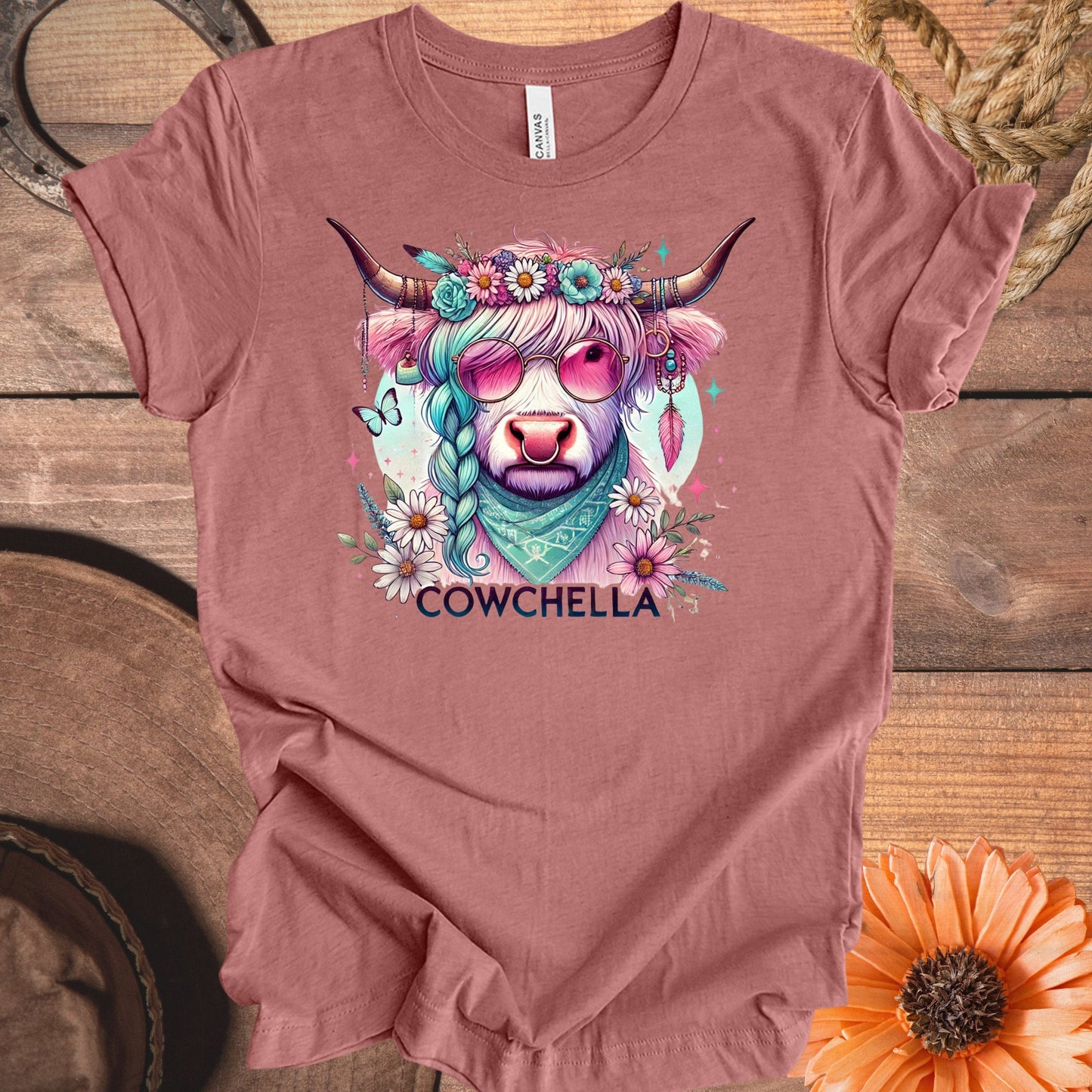 Fun Cowchella Shirt Vibrant Festival Graphic Tee product