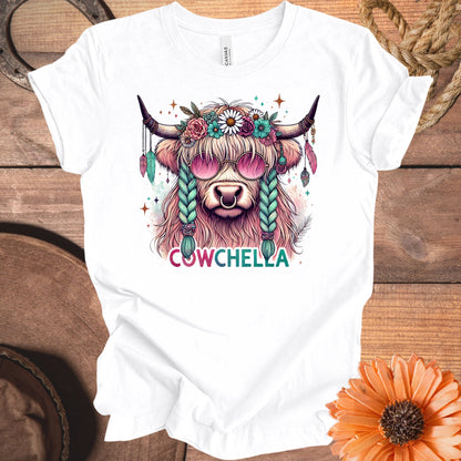 Cowchella Highland Cow Tee Shirt product type